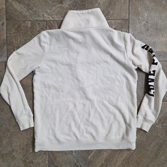 PINK Victoria's Secret Pullover Sweatshirt Quarter Zip Color Block LOVE PINK S - Picture 6 of 6